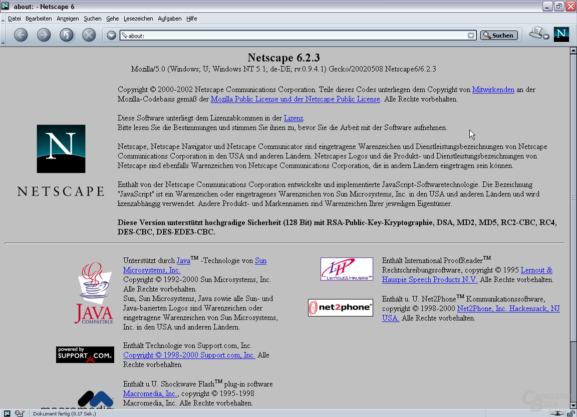Netscape 6.2.3 for Windows (German) (2002)